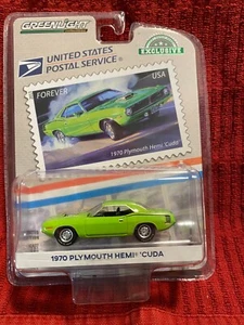 Greenlight Collectables USPS Muscle Car Forever Stamps 1970 Plymouth Hemi Cuda - Picture 1 of 9