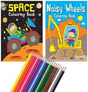 Libros para colorear espaciales con ruedas ruidosas para niños y niños - Imagen 1 de 38
