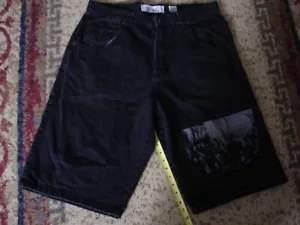 DTEK Black Denim Al Pacino Scarface / Godfather Mens 38 Baggy / Loose Fit Shorts - Picture 1 of 10