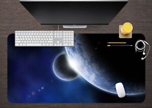 3D Earth Moon Space 8 Non-slip Office Desk Mouse Mat Keyboard Game
