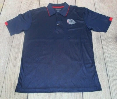 BRAND NEW Champion Authentic Gonzaga Bulldogs Zags Blue Short Sleeve Polo Shirt - Image 1 of 4