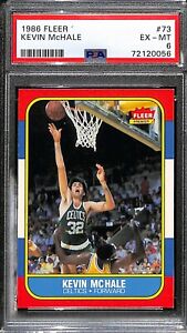 1986 Fleer #73 Kevin McHale HOF Boston Celtics PSA 6 EX-MT 6955