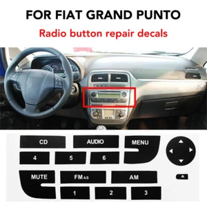 Front Radio Button Repair CD Decal Stickers Replacement For Fiat Grand Punto*1 - Picture 1 of 8