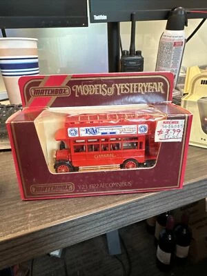 MATCHBOX MODELS OF YESTERYEAR  1922 AEC OMNIBUS GENERAL RAC  VINTAGE 1982 1/72 - Image 1 of 4