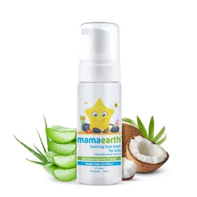 Mamaearth Foaming Face Wash for Kids with Aloevera & Coconut | 150 ML