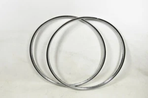 PAIR VINTAGE ROADSTER 26x1 1/2 (584) CHROME BIKE RIMS WESTRICK ROD OR CALIPER - Picture 1 of 3