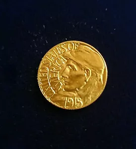 1915-S Gold Panama-Pacific Exposition Commemorative $1 U.S. Dollar. Low Mintage - Picture 1 of 7