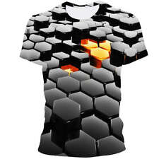 Geometric Three-dimensional Pattern Digital Printing T-shirt