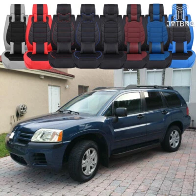 For Mitsubishi Endeavor Car Seat Covers 5-Seat Set Front + Rear Cushion Leather - Image 1 of 4