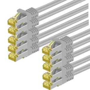 10 unidades cable de conexión RJ45 S/FTP PiMF con cable bruto CAT7 red LAN 0,25m - 30 m - Imagen 1 de 1