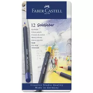 Faber Castell Goldfaber Colour Pencils Tin of 12 Assorted Colours 114712 - Picture 1 of 8