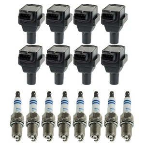 Bosch 8 Ignition Coil 8 Platinum Spark Plug Kit For Mercedes W210 W140 R129 V8 - Picture 1 of 1