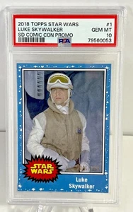 Luke Skywalker 2018 Star Wars #1 SDCC Promo Card 041/199 PSA 10 Gem Mint - Picture 1 of 6