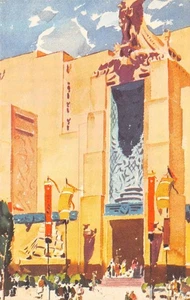Vacationland Building GGIE 1939 San Francisco Expo Painting Vintage Postcard - Picture 1 of 1