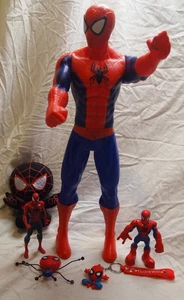 6pc Large Spiderman 20" Figure Marvel Hasbro 2015 #B1884 Poseable Figurine Lot - Picture 1 of 9