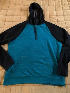 Mens Black and Teal Urban Pipeline Hoodie Size Lrg - Picture 1 of 7