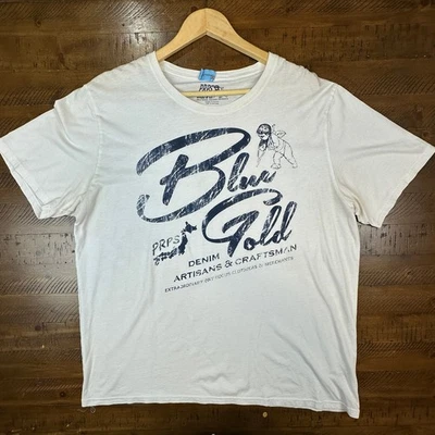 Camiseta para hombre PRPS Goods & Co manga corta cuello redondo 100 % algodón blanca talla 3XL Foto 1 de 4