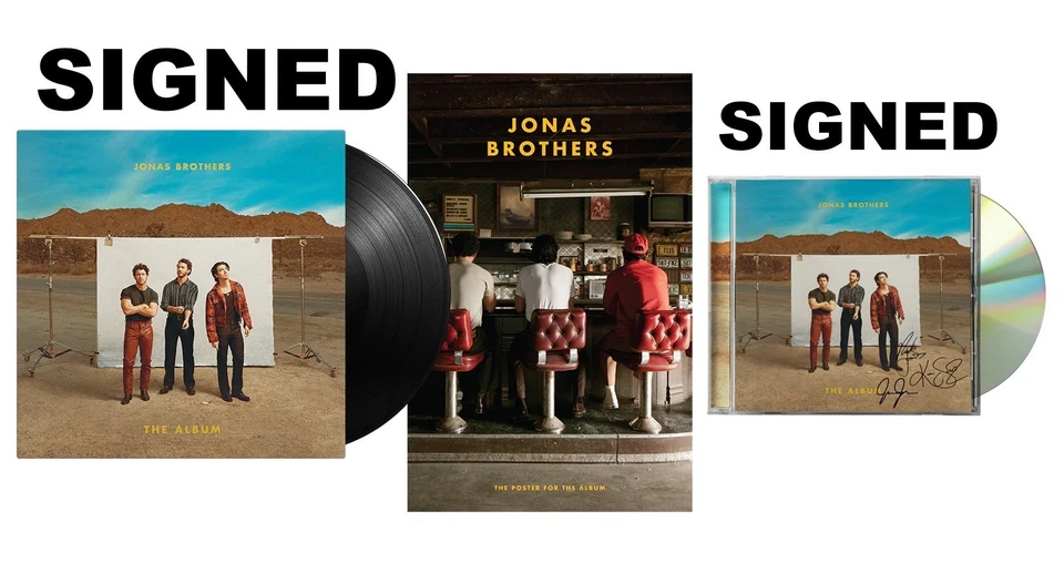 (INSURED!) SIGNED & SEALED Vinyl + CD + Poster The Album Jonas Brothers Limited Foto 1 de 1