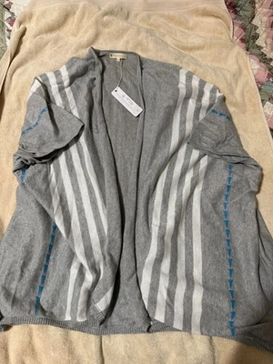 $226 Diseños Indígenas Nuevo con Etiquetas Suéter Asimétrico Plateado Talla Única Orgánico Foto 1 de 2