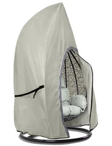 Patio Hanging Egg Chair Cover - Waterproof Outdoor Wicker Egg Swing Chair wit... - Picture 1 of 7