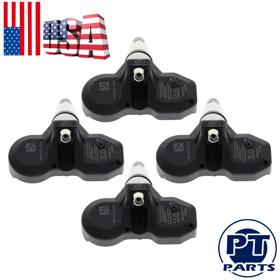 Sensores de presión de neumáticos 4 piezas TPMS 433 MHz para Audi A4 A6 A8 Volkswagen Touareg Foto 1 de 4