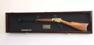 Gun Rack Wall Display Organizer Single Rifle Mount Lockable Wood Storage Holder - Picture 1 of 12