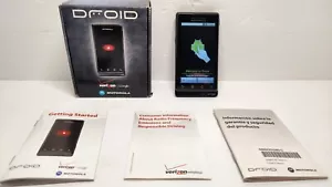 Motorola Droid (2009) 512 MB - Black (Verizon) | Box Paperwork | Tested & Reset - Picture 1 of 4