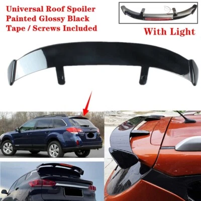 Universal Fit For Subaru Outback 2010-2014 Rear Roof Spoiler Wing Black W/ Light Foto 1 de 4