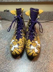 Under Armour UA Highlight LUX MC Football Cleats Purple And Gold Mens Sz 12.5 - Picture 1 of 10