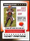2020Panini Rookies & Stars Ticket Masters Baker Mayfield #9   Cleveland Browns