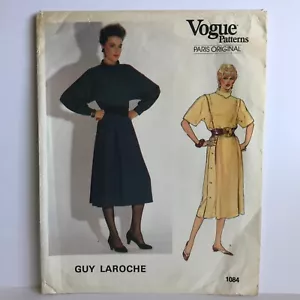 Vogue Patterns 1084 Misses Sz 14 Guy Laroche Dress 2 Styles Sewing Pattern UNCUT - Picture 1 of 5