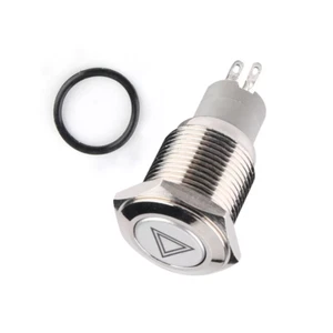 16mm Red LED Car Emergency Hazard Warning Light Push Button On/Off Switch - Picture 1 of 6