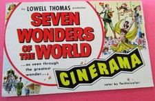 Seven Wonders of the World Cinerama Boston Theater Washgtn & Essex Sts Postcard