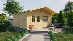 70mm Gartenhaus ISO 500x598 cm Holz Holzhaus Blockhaus Schuppen Ferienhaus - Bild 1 von 11
