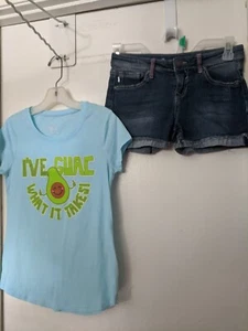 JUSTICE & TOMMY BAHAMAS GIRLS SHORT SET, SHORT SLEEVES, SIZE 10 - Picture 1 of 7