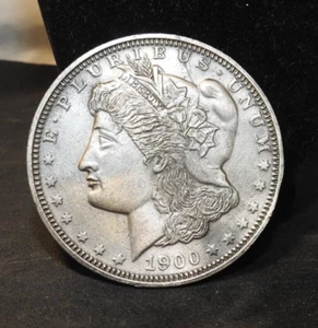 Large Metal one dollar piece 1900 reproduction 3" Diam, Novelty - Picture 1 of 5