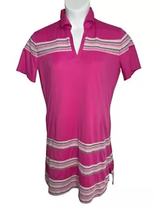 Cracked Wheat Tennis Dress Womens Size L Large Short Sleeve Stretch - Picture 1 of 24