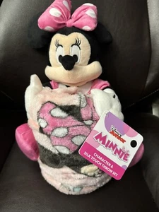 Cuscino Personaggio Disney Minnie Mouse e Coperta Seta Touch Lancio 40” x 50” NUOVO - Foto 1 di 3