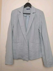 Conleys, Leinen Blazer, Jacke, Gr. 40, Offen, Hellblau - Bild 1 von 8