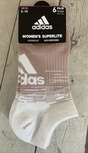 Adidas Womens Superlite Arch Support Compression No Show Socks Multicolor M 5-10 - Picture 1 of 8