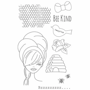 Prima Julie Nutting MISS BEA Doll Cling Stamps Cards Planner Tags 913281 - Picture 1 of 2