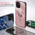 iphone case tempered glass washable shockproof for 14/Pro/MAX cute 3D bear gift