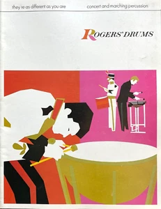Original 1970 Rogers Drum Concert & Marching 8.5"x11" 40 Pages Color Catalog - Picture 1 of 1
