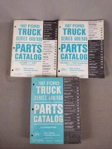 1987 FORD Truck series 600/900 Parts Catalog Vol 1 + 2 Text Vol 3 Illustrations - Picture 1 of 10