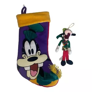 GOOFY Disney Store 21” Christmas Stocking 90s w/ornament included - Picture 1 of 12