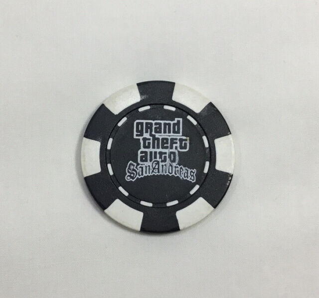 GTA San Andreas Poker Chip, Rockstar Video Game Promo Items, Color: BLACK