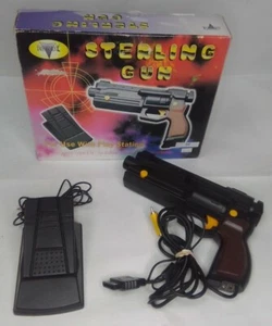 Sterling/Shock Gun w/ Foot Pedal & Box Playstation 1 PS1 Guncon Controller D4 - Picture 1 of 9