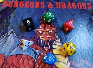Advanced Dungeons & Dragons Role Playing Polyhedral Dice Set Vintage Original - Picture 1 of 3