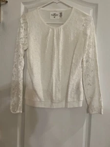 H&M girl white T-shirt sweater, size 10-12Y, NWOT - Picture 1 of 4
