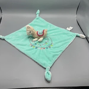 Mary Meyer Baby Lily Llama Lovey Aqua Teal Plush Baby Security Blanket 14" - Picture 1 of 8